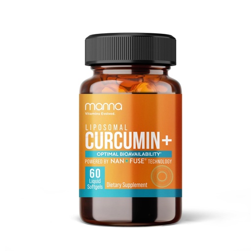 [BRSREBAOPN7AKDTX] Manna Vitamins Evolved Liposomal Curcumin+ Softgels for Advanced Absorption Best Turmeric Supplement for Daily Joint & Immune Health Support - Non-GMO, 500mg Curcuminoids (60ct)