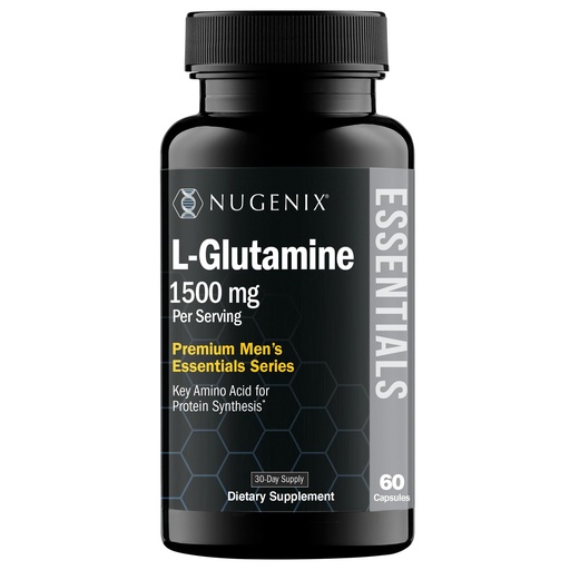 [BRSRAGQQA4DQADY4] Nugenix Essentials L-Glutamine, 1500mg 100% Botanical L-Glutamine Amino Acid, Protein Synthesis, Supports Cellular Function, 60 Capsules