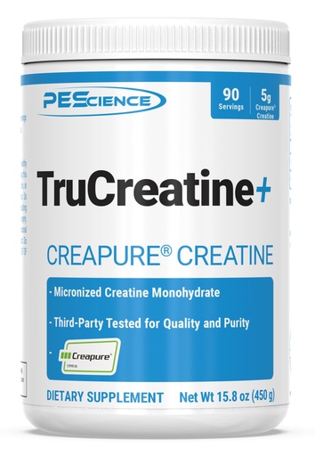 [BRSRMFAPDIAQGFLG] PEScience TruCreatine+ Creatine Monohydrate Powder, Micronized Creapure Creatine for Women & Men, 90 Servings, Unflavored - Supports Muscle Growth, Strength & Recovery, Cognition