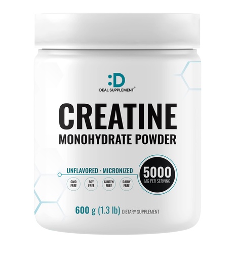 [BRSRMYAPAV7AYFYU] Instant Creatine Monohydrate Powder, 5g Per Serving – 120 Servings | Micronized, Unflavored, Fast Absorbing Formula | Supports Strength, Power & High-Intensity Training | Vegan, Keto, Non-GMO