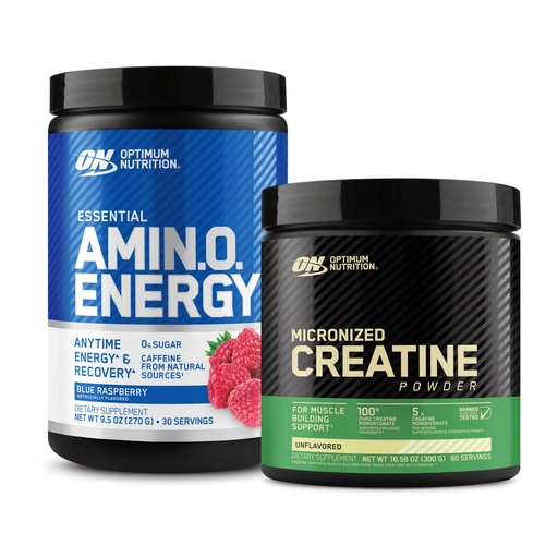 [BRSWYZQ6AB5RYD3L] Optimum Nutrition Amino Energy - Pre Workout with Green Tea, BCAA, Amino Acids & Micronized Creatine Monohydrate Powder, Unflavored, Keto Friendly, 60 Serving