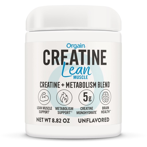 [BRSREAQHDF6BSYA4] Orgain Micronized Creatine Monohydrate Lean Muscle Powder with Metabolism Blend, Unflavored, 50 Servings, Supports Muscle Strength and Brain Health, No Dairy or Soy, Gluten Free, Vegan