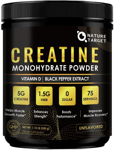 [BRSRAFLYCENWEETF] Micronized Creatine Monohydrate for Women and Men, Creatine Powder for Men-Women for Improve Performance and Strength, Support Muscle Growth and Workout Recovery, 6.5g per Servings, 75 Servings