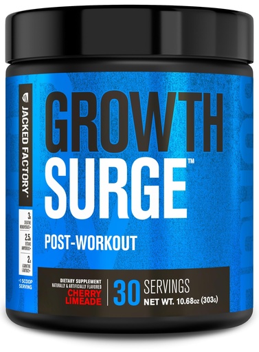 [BRSW2AILCMAQMDTD] Jacked Factory Growth Surge Creatine Post Workout w/L-Carnitine - Daily Muscle Builder & Recovery Supplement with Creatine Monohydrate, Betaine, L-Carnitine L-Tartrate - 30 Servings, Cherry Limeade