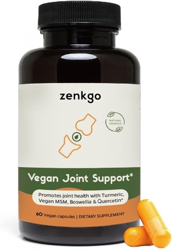 [BRSRAZAPCAHGKG3O] Turmeric, Vegan MSM, Boswellia, Quercetin - Vegan Joint Support Supplement, promotes joint mobility & flexibility, function & comfort, cartilage repair, smooth movement, healthy aging(60Ct/30Day)