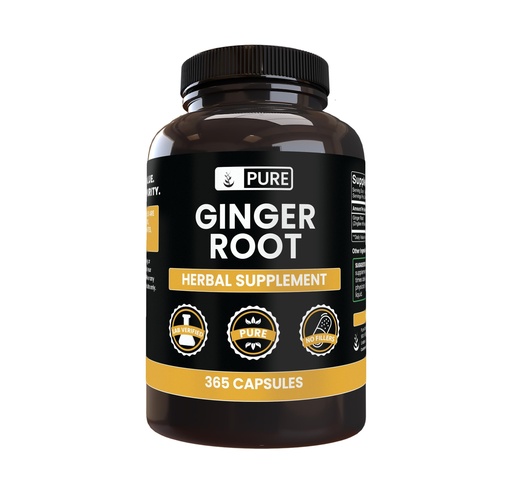 [BRSWYYIDBADQO3LU] Pure Original Ingredients Ginger Root (365 Capsules) No Magnesium Or Rice Fillers, Always Pure, Lab Verified