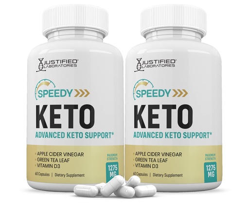 [BRSROZAEDMHR6EL5] Justified Laboratories (2 Pack) Speedy Keto ACV Pills 1275MG Formulated with Apple Cider Vinegar Keto Support Blend Alternative to Gummies 120 Capsules