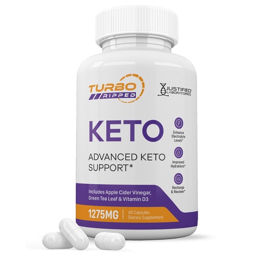 [BRSRAGAPCUFREH3F] Turbo Ripped Keto ACV Pills 1275MG Keto Support Blend Capsule Alternative to Keto ACV Gummies Formulated with Apple Cider Vinegar Extra Virgin Olive Oil Powder Green Tea Leaf 60 Capsules