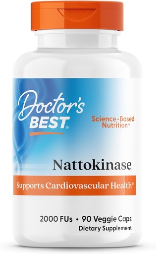 [BRSWIYQLA54QMC3A] Doctor's Best Nattokinase 2,000 Fus - 90 Veggie Caps
