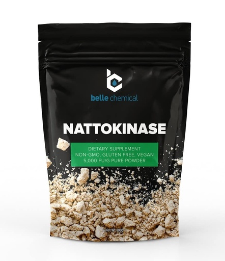 [BRSWGEADDMNAADLU] Pure Organic Nattokinase Powder - Non-GMO, Gluten Free, Vegan Bulk (100 Grams)
