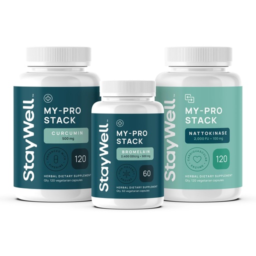 [BRSROGAYB4NBY2QZ] Stay-Well Naturals Spike Protein Supplement | Nattokinase 2000 FU 100mg, Bromelain 500mg, Curcumin 500 mg, 60 Day Supply | Full Protocol of Nattokinase Bromelain Curcumin (3 Bottle Set)