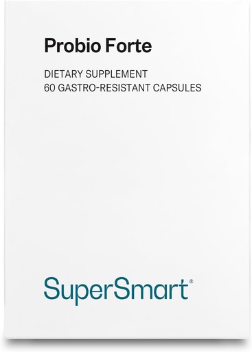 [BRSWIHQBDENBGHDU] Supersmart - Probio Forte 8 Billion CFU per Capsule (Advanced Formula) - Daily Probiotics Supplement for Women & Men | Non-GMO & Gluten-Free - 60 DR Caps