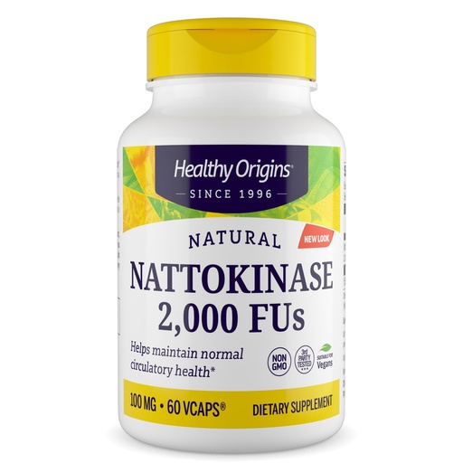 [BRSWI2T5CRYBAGDC] Healthy Origins Nattokinase 2,000 FUs, 100 mg - Nattokinase Supplement - Vegan, Non-GMO & Gluten-Free Nattokinase - 60 Veggie Capsules