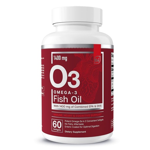 [BRSREAAYDJ6QKDL6] Essential Elements Omega-3 Fish Oil Supplement with EPA & DHA | Fatty Acids for Immune, Heart & Cognitive Support | 60 Softgels