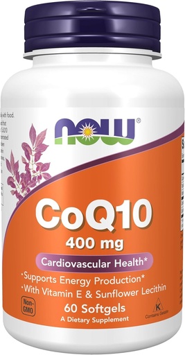 [BRSWIY32C4DBMDD2] Now Foods, CoQ10, 400 mg, 60 Softgels