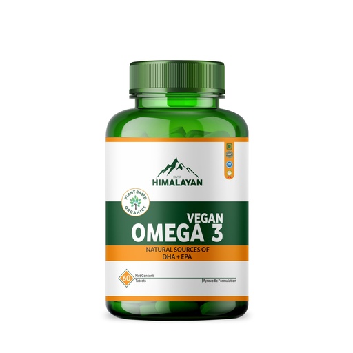 [BRSRAGAZPJ6GYYAV] Divya Himalayan Vegan Omega 3 6 9 suppliment with DHA & EPA Omega 3 Fatty Acids May Supports Heart, Brain, & Joint Health - Free from Algae, Fish Oil -60 Tablet 1 Month Supply