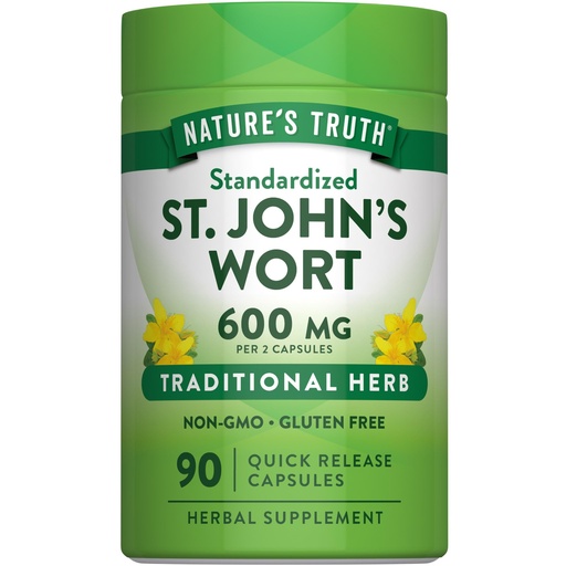 [BRSWICQBBAEBQ2Y7] Nature's Truth St. John's Wort Extract 300 mg Supplement, 90 Count