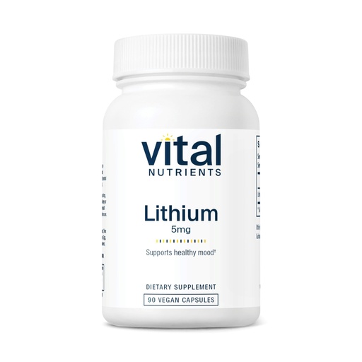 [BRSWIYQTO4JQKGYZ] Vital Nutrients Lithium Orotate - Vegan Lithium Supplements for Memory, State of Mind, and Behavioral Health*- 5mg - Gluten, Dairy, Soy Free - 90 Capsules