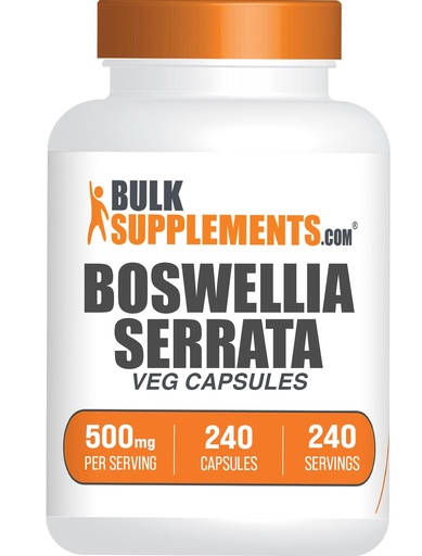 [BRSRMHY2OECRSA3U] BulkSupplements.com Boswellia Serrata Extract Capsules - Boswellia Serrata Capsules - Boswellia Serrata Supplement, Gluten Free, 1 Capsule per Serving, 240 Veg Capsules (Pack of 1)
