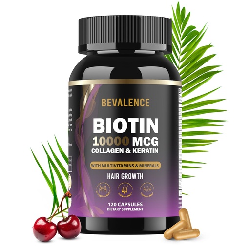 [BRSRAGI5AEIQY2TX] Biotin 10,000MCG Hair Growth Support for Women & Men with Collagen & Keratin – Hair, Skin & Nails Vitamins with Multivitamins & Minerals – 120 Capsules (2-Month Supply)