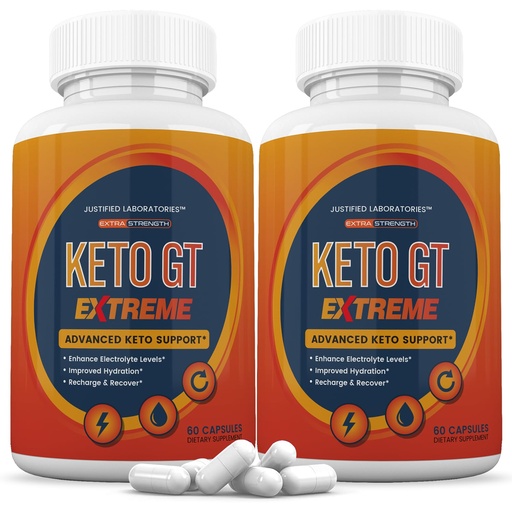 [BRSROBD4CAMGA3LB] (2 Pack) Keto GT Extreme Keto Pills 1675MG New & Improved Formula Contains Apple Cider Vinegar Extra Virgin Olive Oil Powder Green Tea Leaf 120 Capsules