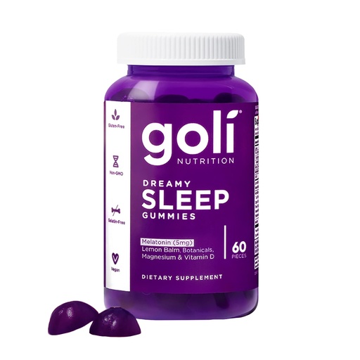 [BRSRMY3YOEFBGFIY] Goli Dreamy Sleep Gummy - 60 Count - Melatonin, Vitamin D, Magnesium, and Lemon Balm Extract - Gelatin-Free, Gluten-Free, Vegan & Non-GMO