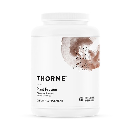 [BRSRGYA5BAAQ4CTL] THORNE - Plant Protein - 22 Grams of Vegan Protein Powder - Pea, Rice & Chia Seed Protein with Complete Amino Acid Profile - NSF Certified for Sport - Chocolate - Gluten-Free - About 20 Servings