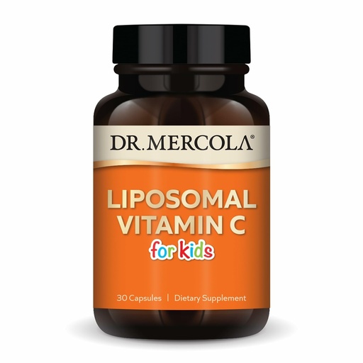 [BRSWGGQOBANQM3AV] Dr. Mercola Liposomal Vitamin C for Kids - 125 mg Vitamin C - Supports Immune & Brain Function - Liposomal Delivery - Non-GMO, Gluten-Free & Soy-Free - 30 Capsules (30 Servings)