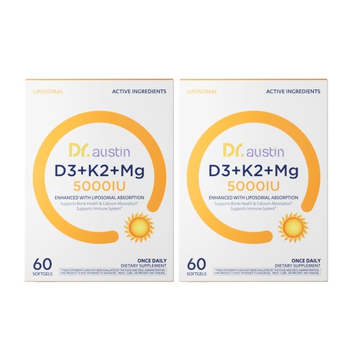 [BRSREEA6DIPQIHQ2] Dr. Austin Liposomal Vitamin D3 with K2 & Magnesium | Nano Targeted Delivery for High Absorption | Prenatal & Daily Immune Support | 120 Softgels (2)