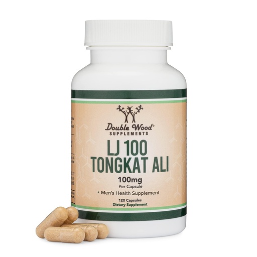 [BRSW2BQEOECQAFAY] LJ100 Tongkat Ali for Men (120 Capsules) - Only Clinically Proven and Patented Men's Heath Supplement Tongkat Ali Formula (LJ100 Std to 40% Glycosaponins, 22% Eurypeptides) by Double Wood