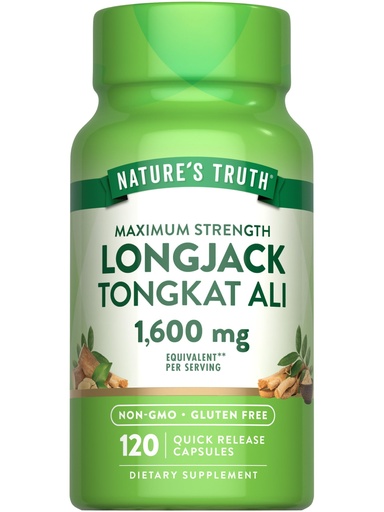 [BRSW2BQ5CMPWCETU] Nature's Truth Longjack Tongkat Ali | 120 Capsules | Max Strength Formula for Men | Non-GMO & Gluten Free Supplement