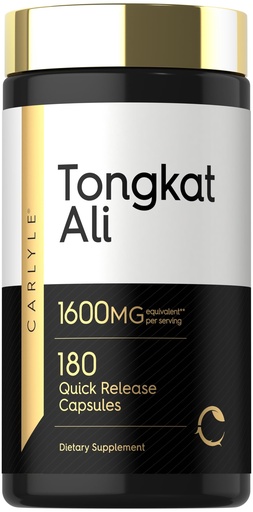 [BRSRO2QCC4FAODQV] Carlyle Tongkat Ali | 180 Quick Release Capsules | Non-GMO and Gluten Free Supplement
