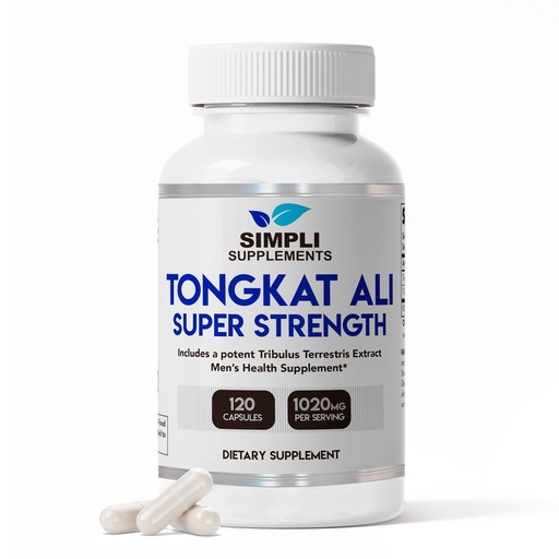 [BRSROZT2DN5QY33L] Simpli Supplements 200:1 Longjack Tongkat Ali for Men and Women 120 Capsules | Natural Supplement with Tribulus Terrestris for Energy, Stamina, and Hormonal Balance