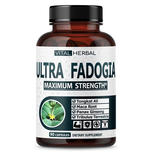 [BRSW2FA7BEMRMF32] Fadogia Agrestis with Tongkat Ali Capsules for Maximum Strength with Ginseng Maca Root Tribulus - Boost Energy & Muscle Buider (90 Count (Pack of 1))