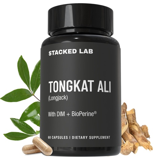[BRSREFL7OAMQIFY6] Tongkat Ali for Men – 500mg Longjack Extract Standardized to 2% Eurycomanone | Supports Strength, Vitality & Hormone Balance | With DIM & BioPerine | 60 Capsules | Third-Party Tested, Made in USA