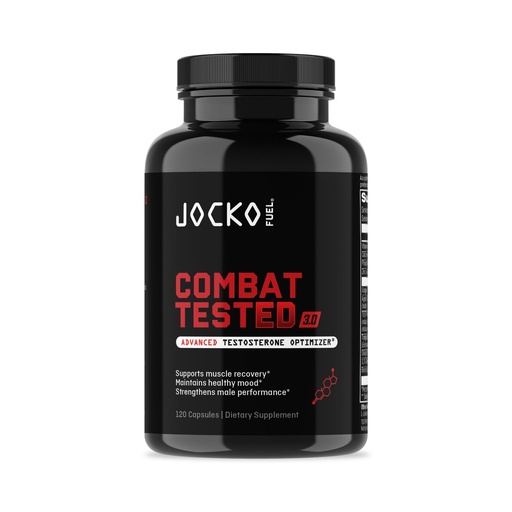 [BRSRMBTRBMPGO2QZ] Jocko Fuel Test Booster for Men - Natural Endurance, Stamina, & Strength Booster - Muscle Builder for Men & Nitric Oxide Support with Ginger Root, Shilajit, & Tongkat Ali, 120ct (30 Servings)