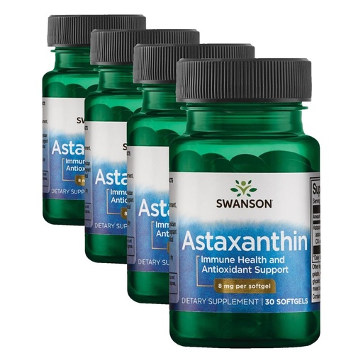 [BRSRGGQZCMMQIYDF] Swanson High Potency Astaxanthin 8 Milligrams 30 Sgels (Pack of 4)