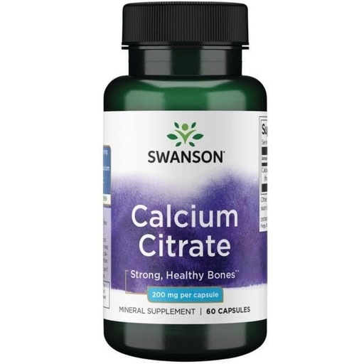 [BRSWGFDRDEHAMYLD] Swanson Calcium Citrate 200 Milligrams 60 Capsules