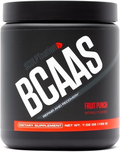 [BRSROFALORYBUEY2] Sculpt Nation by V Shred BCAA Powder - Powerful Amino Acids Blend to Support Recovery and Endurance, Branch Chain Essential Amino Acids, Fruit Punch - 30 Servings