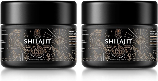 [BRSRMFQ3CMCAKCL5] Shilajit Resin with Fulvic Acid & Trace Minerals, Original Siberian Shilajit Pure with 85+ Humic Acid Supplement for Energy & Immune System - 100 Serving / 50g (2 Pack), Gel