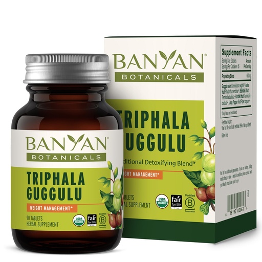 [BRSWIYQYO5YRAHT6] Banyan Botanicals Organic Triphala Guggulu – Deep Tissue Detox & GI Tract Support – Advanced Herbal Cleansing Supplement with Guggulu Resin – Systemic Waste Elimination – 90 Tablets – USDA Organic