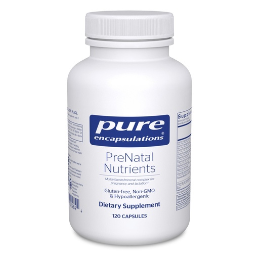[BRSWIEIPAEFWA334] Pure Encapsulations PreNatal Nutrients - for Pregnancy & Lactation - Aids Energy & DNA Development* - with Folate, Choline & Iron - Gluten Free & Non-GMO - 120 Capsules