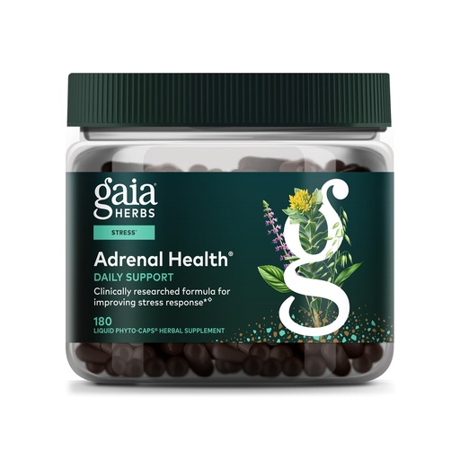 [BRSRMAA5AB6RGHLV] Gaia Herbs Adrenal Health Daily Support - Herbal Supplement with Ashwagandha, Holy Basil & Schisandra - Help Maintain Healthy Energy & Stress Levels* - 180 Vegan Liquid Phyto-Caps (90 Servings)