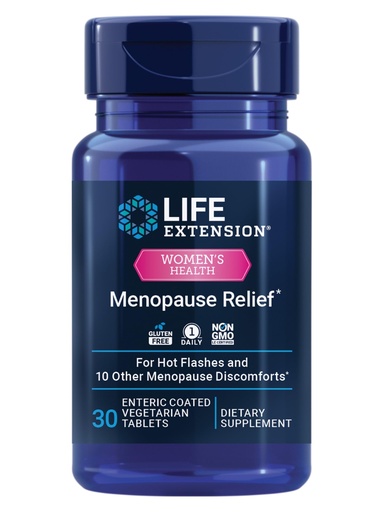 [BRSWGFAHOR6WC3TF] Life Extension Menopause Relief – Siberian Rhubarb, Menopause Supplement for Women, Ease hot Flashes, Mood Swings, Night Sweats Relief, Hormone-Free, Gluten-Free, Non-GMO, Vegetarian, 30 Tablets