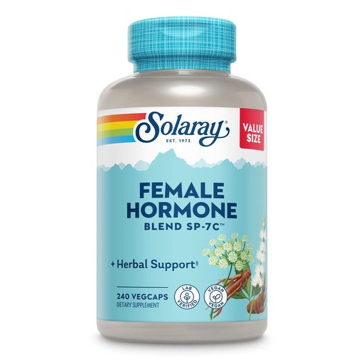 [BRSRMAY5O55AMHTB] SOLARAY Female Hormone Blend SP-7C, Herbal Support Hormonal Balance for Women with Black Cohosh, Dong Quai, Wild Yam, and More, Vegan, Lab Verified, 60-Day Guarantee, 120 Servings, 240 VegCaps
