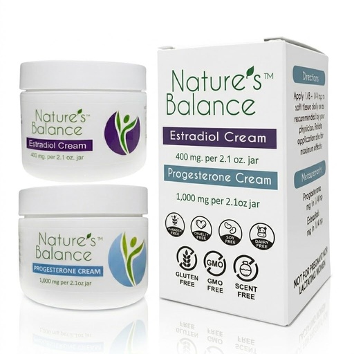 [BRSRGFAOBB5QE3DD] Nature's Balance Bio-Identical Hormone Cream for Women Estradiol & Progesterone Supports Hormonal Balance During Perimenopause & Menopause