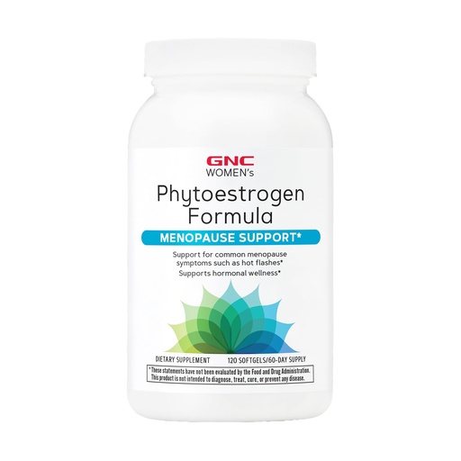 [BRSWI2QNBR4A2D3U] GNC Women's Phytoestrogen Formula, Supports Hormone and Mood Balance Plus Increased Energy, Targeted Relief for Menopause Symptoms, Daily Supplement, 120 Softgels