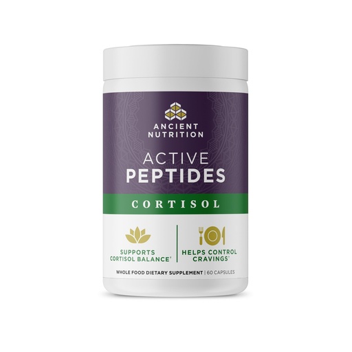 [BRSRGAL7CADWC3I6] Ancient Nutrition Active Peptides Cortisol Support, Stress & Cravings Control Supplement with L-Theanine, Ashwagandha & Adaptogens, Supports Calm, Focus & Healthy Stress Response, Non-Stimulant