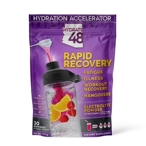 [BRSW2CQQOF5AMFDV] Wellgenix Hydrate48 - Electrolyte Powder with No Sugar (30 Servings) - Keto Electrolytes Powder - Hydration Powder - Raspberry Lemonade Flavor