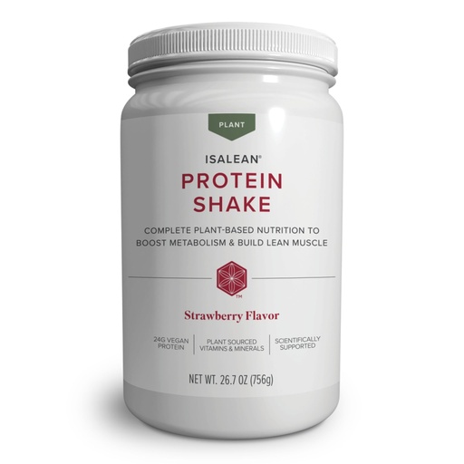 [BRSRA2Y3OEIBQHLK] Isagenix Plant-Based IsaLean Protein Shake - Meal Replacement Drink with 24 g of Plant-Based Protein - Supports Lean Muscle Growth & Healthy Metabolism - Gluten-Free & Soy-Free - Strawberry